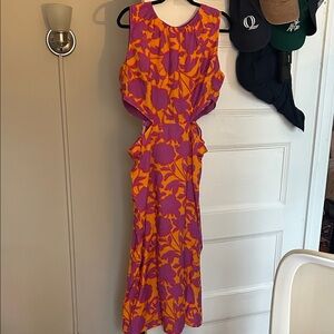 Mango Printed Dress with Openings, new with tags